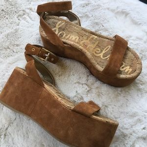 Suede platform sandals Sam Edelman